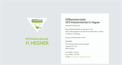 Desktop Screenshot of kfz-hegner.de