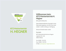 Tablet Screenshot of kfz-hegner.de